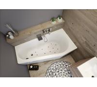 RIHO Delta baignoire dangle, avec systÃšme dair, version gauche, 1 place, blanc, B06, ExÃ©cution: 160x80x48cm, volume utile : 130 litres - B069003005