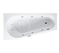 RIHO Delta baignoire dangle, version droite, avec systÚme Joy, 1 place, blanc, B06, Exécution: 160x80x48cm, volume utile : 130 litres - B068006005