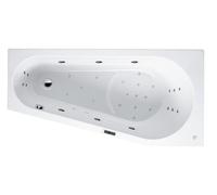 RIHO Delta baignoire dangle, version gauche, avec systÚme Bliss, 1 place, blanc, B06, Exécution: 160x80x48cm, volume utile : 130 litres - B069004005