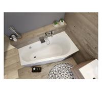 RIHO Delta baignoires d'angle, version gauche, variante Plug & Play, 1 place, blanc, B069007005, Exécution: 160x80x48cm, volume utile : 130 litres