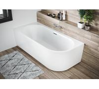 RIHO Desire Corner Baignoire d'angle, version droite, blanc satiné, 184x84x60cm, 230 Betteres, B087003105, Exécution: Mood étincelant
