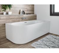 RIHO Desire Corner Baignoire dangle, version gauche, blanc satinÃ©, 184x84x60cm, 230 litres, B088, ExÃ©cution: sans fonctions - B088001105