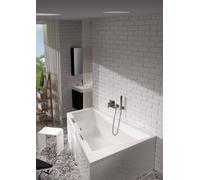 RIHO Doppio Baignoire, asymétrique, à encastrer, 2 places, 180x130x52cm, 315 Betteres, blanche, B034001005, Exécution: Version gauche