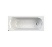 Riho Easypool Baignoire Balnéo - 170x70cm - airo réglage pneumatique gauche - avec piétement et vidage - blanc brillant B060014005