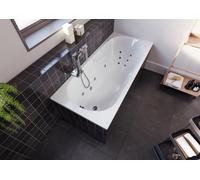 RIHO Future Baignoires rectangulaires, version droite, avec système flow, 1 place, blanc brillant, B073004005, Exécution: 170x75x44,5cm, volume utile : 115 litres