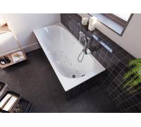 RIHO Future Baignoires rectangulaires, version gauche, avec système Air, 1 place, blanc brillant, B075003005, Exécution: 190x90x48cm, volume utile : 210 litres
