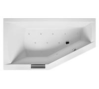 RIHO Geta Baignoires, asymétriques, version droite, avec système Air, 1 place, blanc, B021003005, Exécution: 170x90x52cm, volume utile : 230 litres