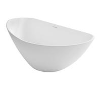 Riho Granada Baignoire îlot - 170 x 80 cm - Solid Surface - Droite - avec siège - avec coussin - Blanc mat SW285474/SW49613/SW49609