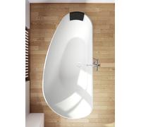 RIHO Granada baignoires en pose libre, SOLIDSurface, 170x80x60cm, 274 Betteres, blanc satiné, B120001105, Exécution: Version gauche