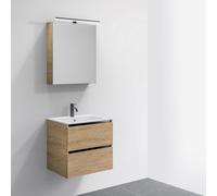 RIHO Graph-It Velvet Slim Meuble avec vasque et armoire de toilette, F008024DRE,