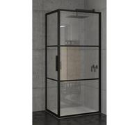 Riho Grid GB201 Cabine de douche - 90x90x200cm - noir G004011121