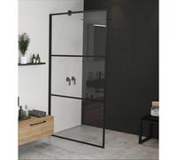 Riho Grid paroi de douche 100x200cm profil noir et verre transparent G004026121