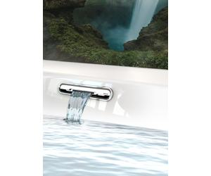 RIHO Inspire baignoire en pose libre, 180x80x60cm, 233 Betteres, en option avec Riho Fall, B085004105, Exécution: blanc satiné, avec chute Riho