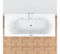 RIHO Lima Easypool 3.1 Baignoire rectangulaire, commande tactile, à encastrer, 2 places, blanche, B05, Exécution: 180x80x49cm, volume utile : 195 litres - B052004005