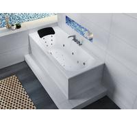 RIHO Lima Baignoires rectangulaires, version droite, avec système Joy, à encastrer, 2 places, blanc brillant, B050005005, Exécution: 160x70x45cm, volume utile : 95 litres