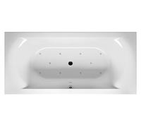 RIHO Linares Baignoire rectangulaire, version droite, avec système dair, 2 places, blanc, B140003005, Exécution: 160x70x45cm, volume utile : 95 litres