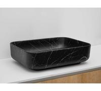 RIHO Livit Marble lavabo à poser, angulaire, 500x390x130mm, W031006M01, Couleur: Marbre noir