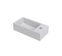 Riho Livit Tiny lave-mains - 1 trou de robinet à droite - 41x20.5x10.5cm - polybéton blanc W012001005