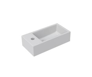 Riho Livit Tiny Wash lave-mains - 41x20.5x10.5cm - trou de robinet gauche - polybéton blanc W012002005