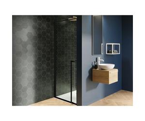 Riho Lucid GD101 porte de douche niche 90x200cm verre clair mat noir G005002121