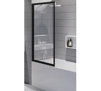 Riho Lucid paroi de baignoire 80 cm monobloc noir mat/verre transparent G005046121