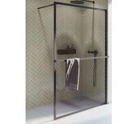 Riho Lucid paroi de douche 90 cm noir mat/verre transparent G005025121