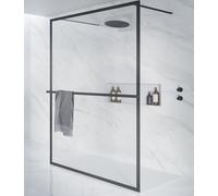 Riho Lucid paroi de douche 90 cm noir mat/verre transparent G005029121