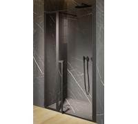 Riho Lucid porte de douche 110 cm à ouverture basculante noir mat/verre transparent G005004121
