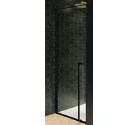 Riho Lucid porte de douche 80 cm à ouverture basculante noir mat/verre transparent G005001121