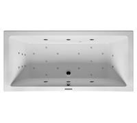 RIHO Lugo Baignoire rectangulaire, version droite, avec systÚme Joy, à encastrer, 2 places, blanc, B13, Exécution: 160x70x47cm, volume utile : 154 litres - B138011005