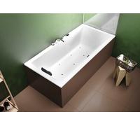 RIHO Lusso Baignoires rectangulaires, version droite, avec système d'air, à encastrer, 2 places, blanc, B016002005, Exécution: 200x90x47,5cm, volume utile : 310 litres