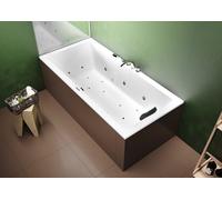 RIHO Lusso Baignoires rectangulaires, version gauche, avec système Joy, à encastrer, 2 places, blanc, B013009005, Exécution: 160x70x47cm, volume utile : 154 litres