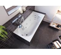 RIHO Miami Baignoire rectangulaire, version droite, avec système flow, à encastrer, 1 place, blanc, B060006005, Exécution: 170x70x43cm, volume utile : 105 litres