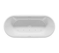 Riho Modesty baignoire autoportante - 170x76cm - Sparkle - avec remplissage de baignoire chromé - acrylique blanc velvet B090006105