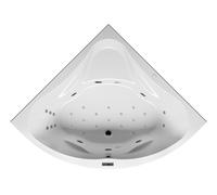 RIHO Neo baignoires d'angle, version droite, avec système Bliss, à encastrer, 2 places, blanc, B076006005, Exécution: 140x140x47,5, volume utile : 235 litres