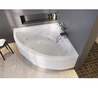 RIHO Neo Baignoires d'angle, version gauche, avec système Flow, à encastrer, 2 places, blanc, B077010005, Exécution: 150x150x49cm, volume utile : 285 litres
