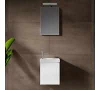 RIHO Porto Lave-mains Fountain avec meuble et miroir, F014002DP0+W018002005+F014113ALU+204927,