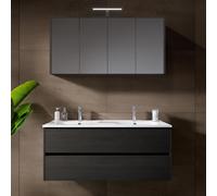 RIHO Porto Meuble avec plan vasque et armoire de toilette, F014012DP5+W018011005+F014030DP5+204927,