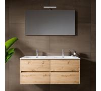 RIHO Porto Meuble avec plan vasque et miroir, F014011DP6+W018010005+F014017ALU+204927,