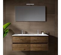 RIHO Porto Meuble avec plan vasque et miroir, F014011DP7+W018011005+F014017ALU+204927,