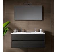 RIHO Porto Meuble avec plan vasque et miroir, F014012DP5+W018011005+F014017ALU+204927,