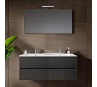 RIHO Porto Meuble avec plan vasque Square et miroir, F014011DP5+W018011005+F014017ALU+204927,