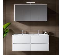 RIHO Porto Meuble avec plan vasque Wave et armoire de toilette, F014011DP0+W018010005+F014030DP0+204927,