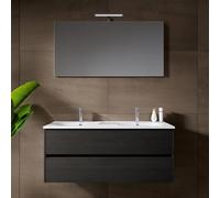 RIHO Porto Meuble avec plan vasque Wave et miroir, F014012DP5+W018010005+F014017ALU+204927,