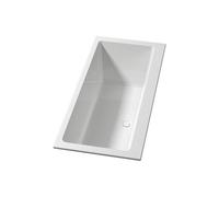 Riho Rethink Cubic Baignoire encastrable 180x80cm - modèle mural spécial - acrylique - blanc mat B160001105