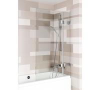 Riho Scandic paroi de baignoire 100 cm deux pièces noir mat/verre transparent G001158121