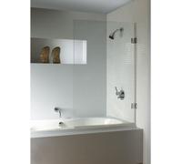 Riho Scandic paroi de baignoire 100 cm monobloc noir mat/verre transparent G001134121
