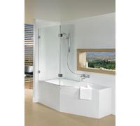 Riho Scandic paroi de baignoire 121.5 cm deux pièces chrome brillant/verre transparent G001167120