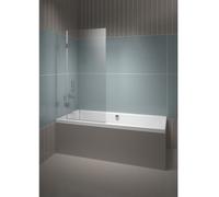 Riho Scandic paroi de baignoire 85 cm deux pièces noir mat/verre transparent G001143121