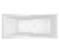 RIHO Still Shower Baignoires rectangulaires, version droite, avec système d'air, à encastrer, 2 places, blanc, B103005005, Exécution: 180x80x50cm, sans oreiller/lumière